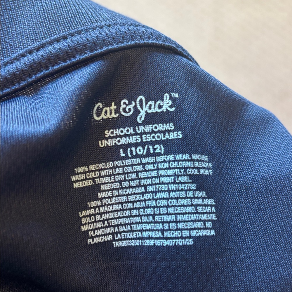 Cat & Jack Dark Blue School Uniform Polo - Picture 4 of 5